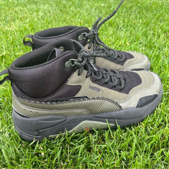 Puma X-Ray 2 Square Mid Winter Sneaker Boot Sz 11 Green / Black - Picture 6 of 15